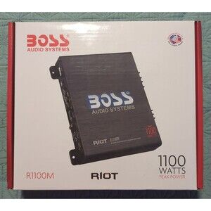 BOSS Audio Systems RIOT R1100M-S 1100 W Monoblock Car Amp Low Pass Crossover
